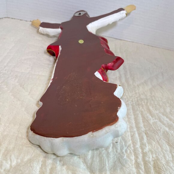 Large Hand-Painted Jesus Christ Wall Hanging Statue With Open Arms Design - Picture 7 of 12